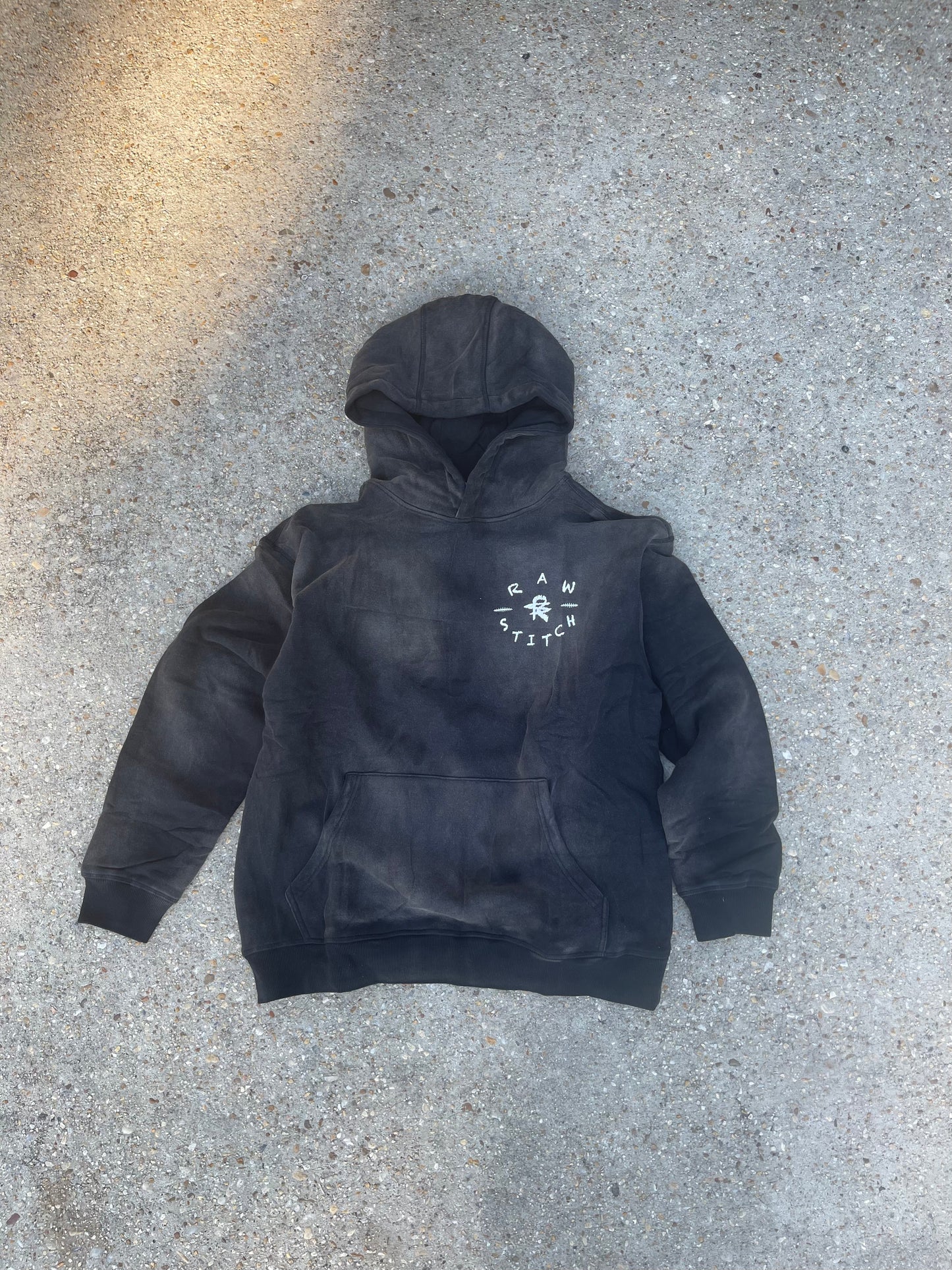 Original logo sun faded black hoodie